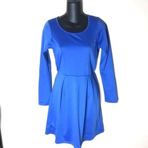 Everly Blue Long Sleeve Tea Dress Sz Small